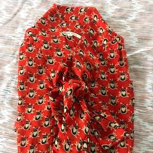 Purple Clover Owl Blouse